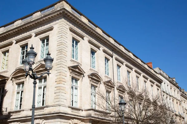 Architecture Facade Haussmann Apartment Building Bordeaux France Paris — Stock Photo, Image