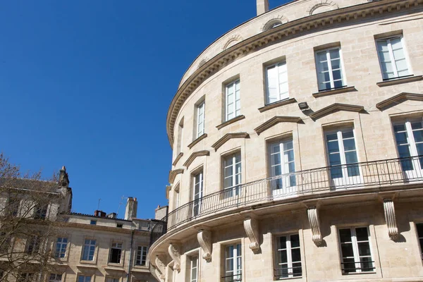 Fachada Típica Haussmann Del Edificio Parisino Burdeos Francia — Foto de Stock