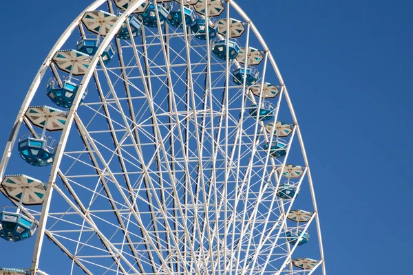 Stylized Picture Ferris Wheel Blue Sky — Stock Photo, Image