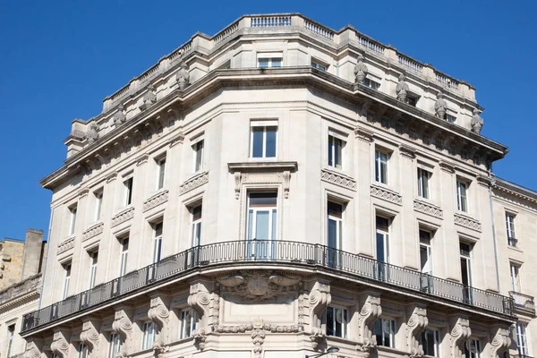 Típica Arquitectura Del Edificio Haussmann París Burdeos Francia — Foto de Stock