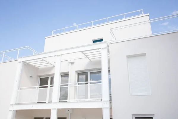 Building white design minimal concrete and blue sky