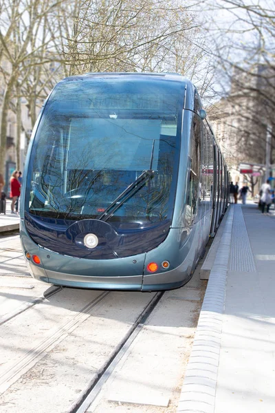 Трамвайну Трамвайну Зупинку Місті Бордо Франції — стокове фото