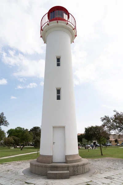 Saint Martin Lighthouse White Red Ile France — Stock Photo, Image