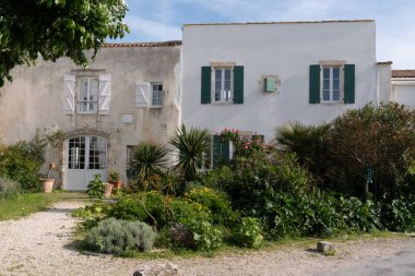 ile de re france pitoresk evler köy