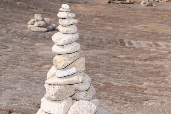 beach stone zen stone tower