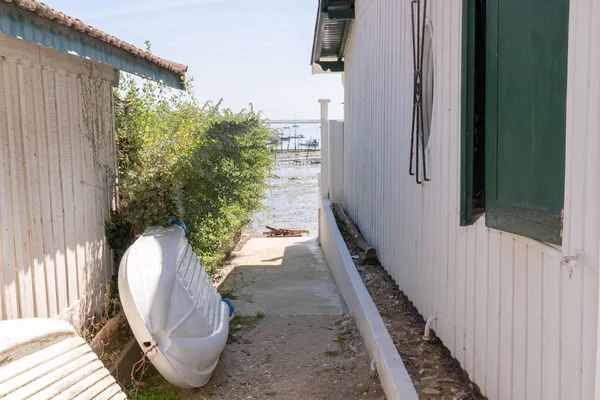 Petite Ruelle Typique Cap Ferret Allant Sur Plage Eau Bassin — Photo