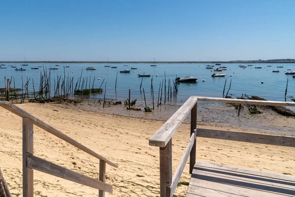 Strand Herbe Dorf Bei Bassin Arcachon Südwestfrankreich — Stockfoto