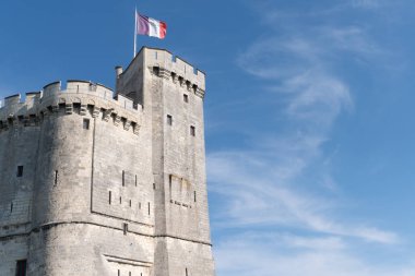 Fransa'da La Rochelle eski liman Kulesi Saint-Nicolas kapıları