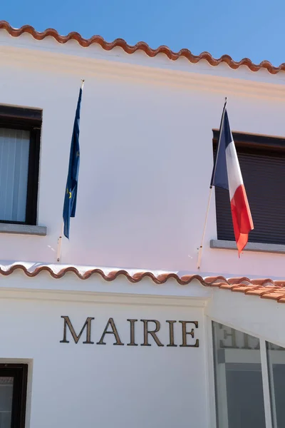 White Building City Hall Town Noirmoutier Island Vendee France — Stock Photo, Image