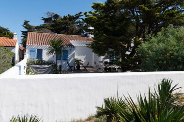 Fransa'da Noirmoutier adasında sahil Vendee ev