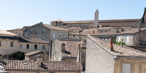 Velký Výhled Střechu Vesnice Saint Emilion Gironde Aquitaine France — Stock fotografie