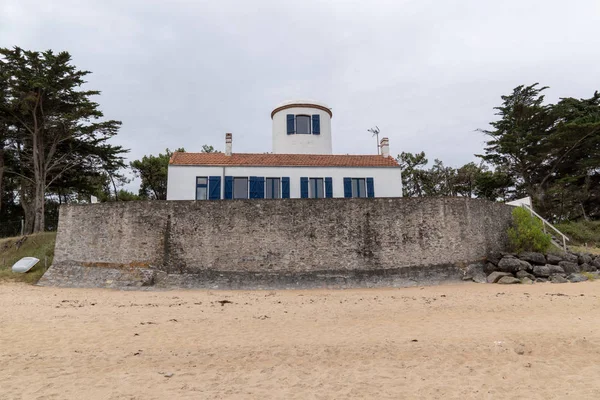 Casa Praia Ilha Areia Noirmoutier Vendee França — Fotografia de Stock
