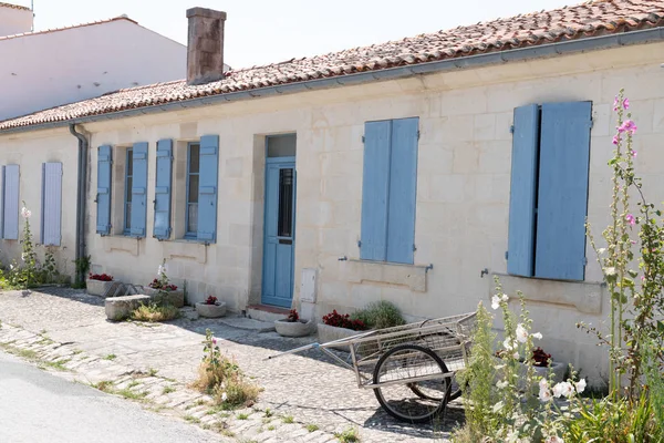 Casas Típicas Isla Aix Charente Francia — Foto de Stock