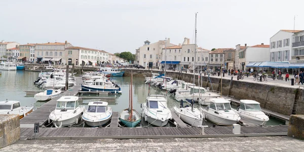 Сен Мартен Charente Maritime Франция 2019 Старая Гавань Старинном Городе — стоковое фото