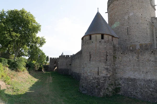 Fortăreața Castelului Carcassonne Franța Languedoc — Fotografie, imagine de stoc