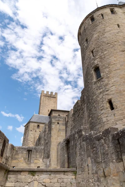 Středověké Věžové Město Večerní — Stock fotografie