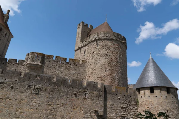 Historiallinen Linnoitettu Kaupunki Carcassonne Ranska — kuvapankkivalokuva