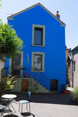 Fransa'da Trentemoult köy Brittany balıkçı eski ev