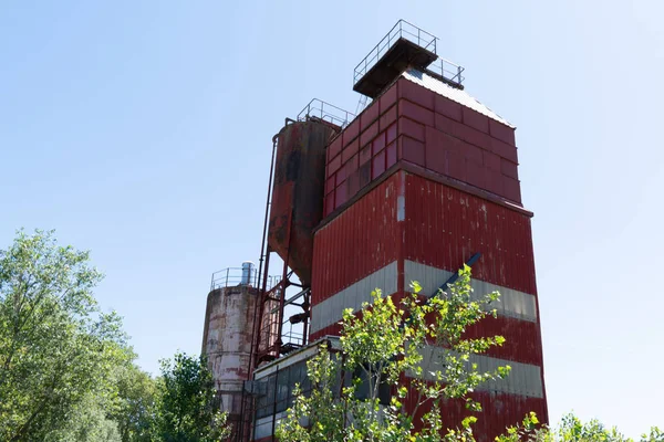 Rostiges Betonwerk Aufgegeben Industriebrache Trentemoult Nantes Frankreich — Stockfoto