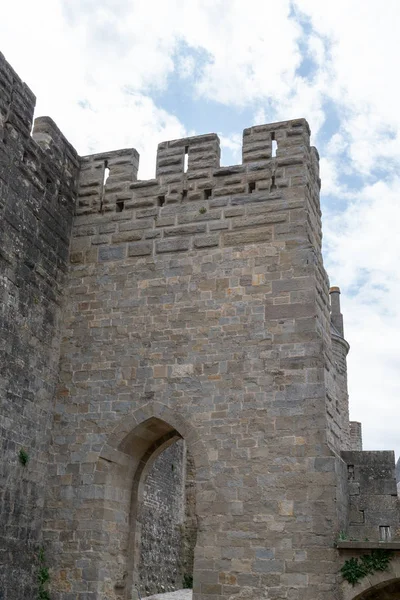 Каркассонский Замок Впечатляющая Городская Крепость Франции — стоковое фото
