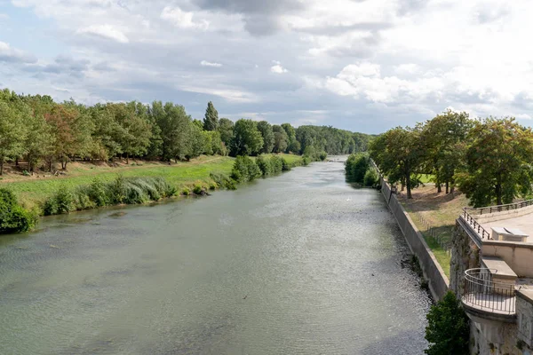 Canal Midi Francia Pasa Por Carcasona Sur — Foto de Stock