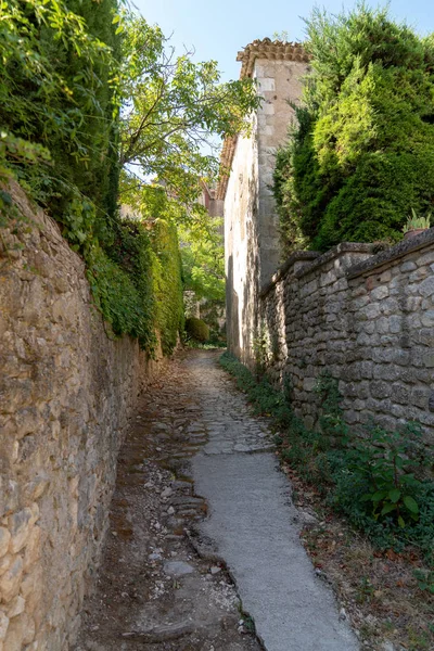 Kleine Gasse Dorf Mittelalterliche Oppode Vieux Lubron Frankreich — Stockfoto
