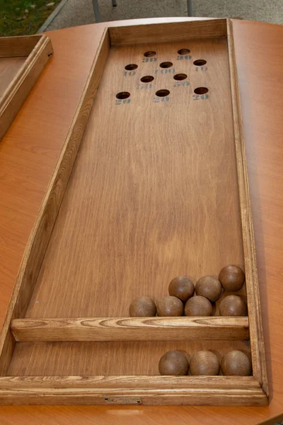 Vintage Board Παραδοσιακό Ξύλινο Τραπέζι Παιχνιδιού — Φωτογραφία Αρχείου