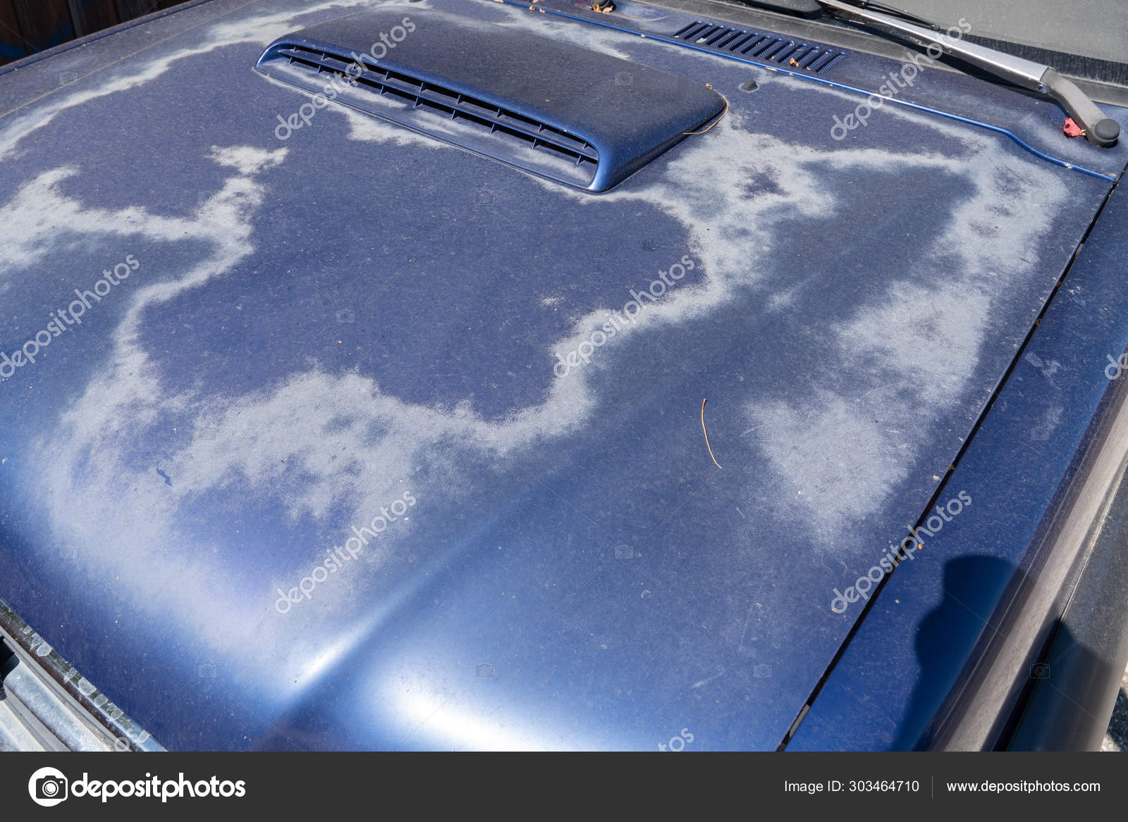 Peeling Worn Cracked Paint Scratches Car Sun Moon Weather