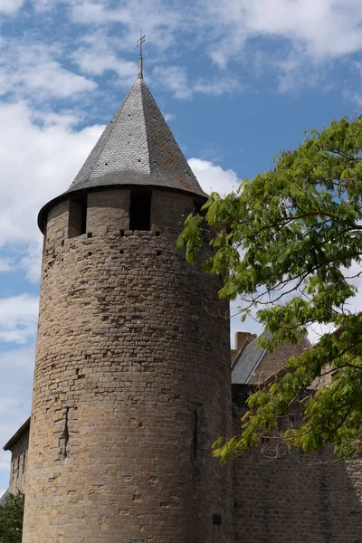 法国中世纪卡尔卡松城的拉姆Parts塔 — 图库照片