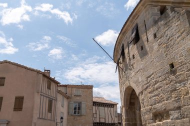 güney Fransa'da Karcassonne duvarlı kale ortaçağ kenti