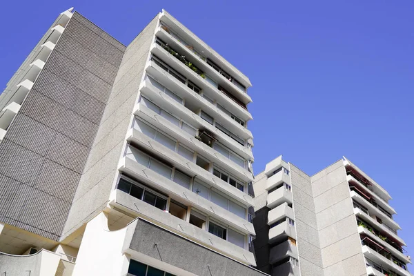 Nieuw Modern Appartementengebouw Exterieur Hedendaagse Architectuur Kantoor Stad Blue Sky — Stockfoto