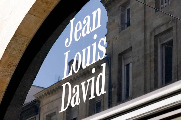 Bordeaux Aquitaine Franciaország 2019 Store Sign Shop Jean Louis David — Stock Fotó