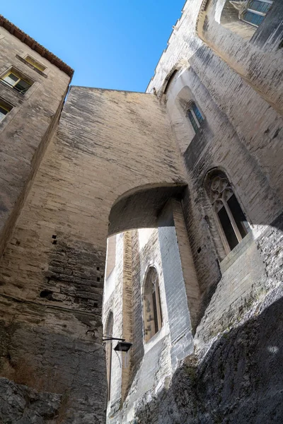 Boční Detaily Popes Palace Avignon France — Stock fotografie