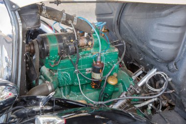 yeşil vintage eski eski stil araba motoru