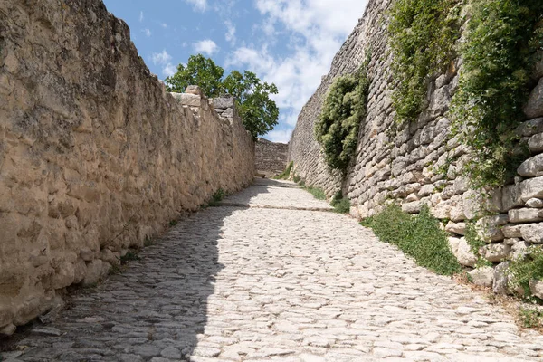 Каменные Лестницы Деревне Лакост Провансе Франция — стоковое фото