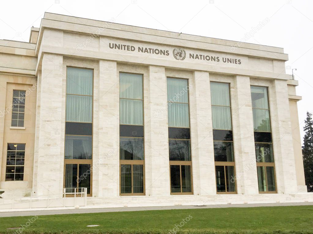 seat of the United nations in Palace of Nations building in Geneva Switzerland
