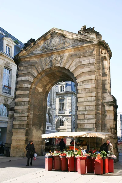 Bordéus Aquitânia França 2019 Portão Histórico Cidade Bordéus França — Fotografia de Stock
