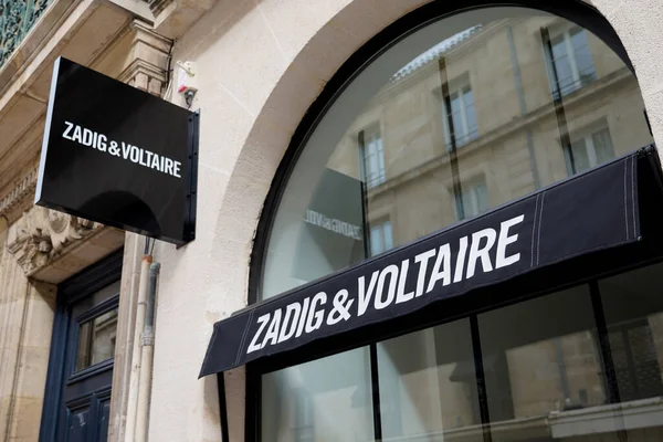 Burdeos Aquitania Francia 2019 Zadig Voltaire Tienda Ropa Marca Logo — Foto de Stock