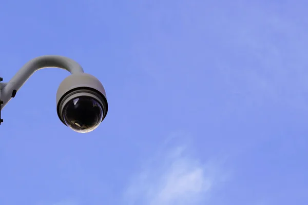Cctv Security Camera Urban Video Bluys Sky Background — Stock Photo, Image