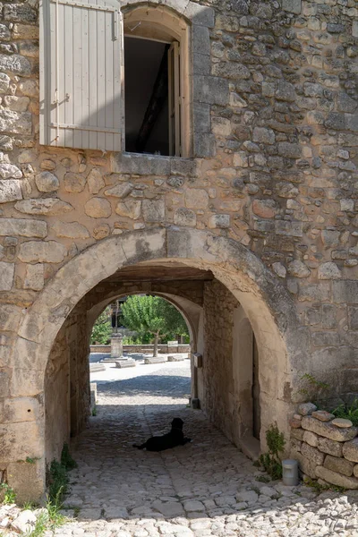 Arch Small Village Oppede Vieux Hilltop Provence Luberon Vaucluse France — Stock Photo, Image