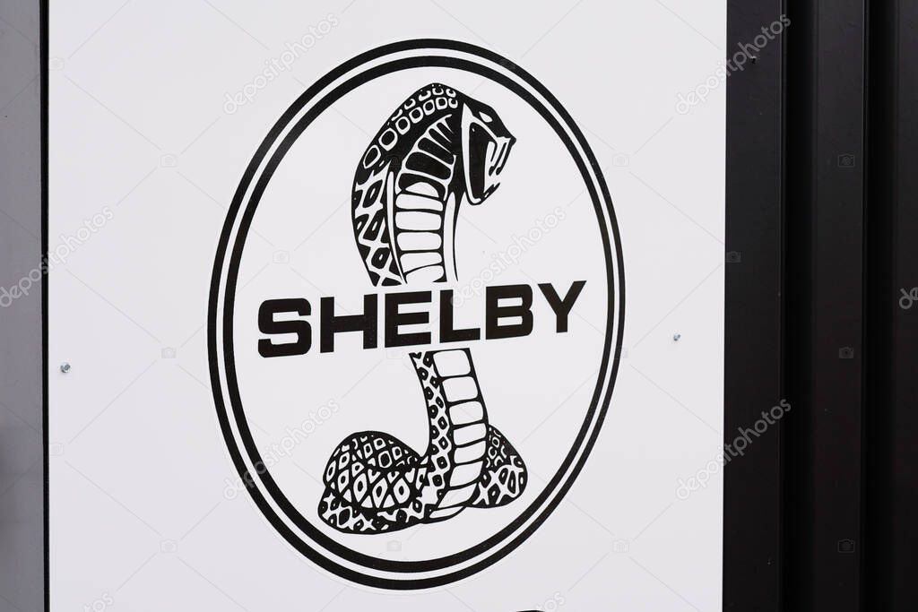 Bordeaux , Aquitaine / France - 10 14 2019 : Logo Shelby Cobra car dealership sign store