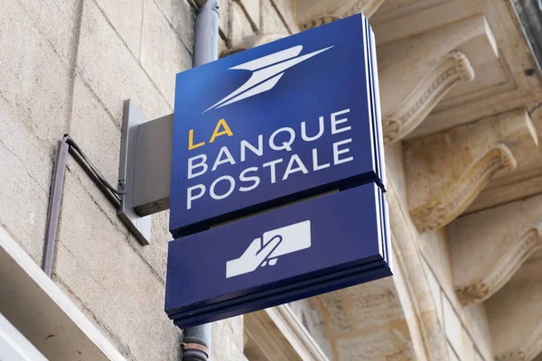 Burdeos Aquitania Francia 2019 Banque Postale Sign Store Office French — Foto de Stock