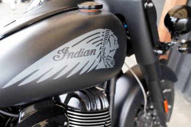 Bordeaux, Aquitaine / Fransa - 10 17 2019: Springfield 'da üretilen Amerikan motosiklet logosu