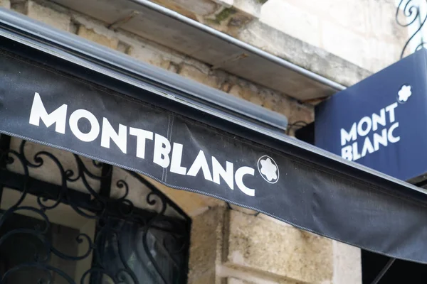 Bordeaux Aquitaine Fransa 2019 Montblanc Mağazası Alman Enstrüman Üreticisi Mücevher — Stok fotoğraf
