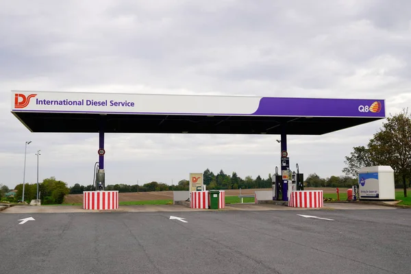 Burdeos Aquitania Francia 2019 Servicio Internacional Diesel Gasolinera Kuwait Signo — Foto de Stock