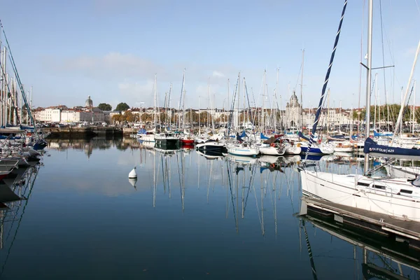 Rochelle Aquitaine France 2019 Panorama Port Old Harbor Rochelle France — стоковое фото