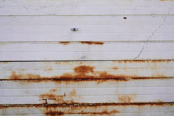 Antiguo Blanco Envejecido Acero Envejecido Puerta Metal Textura Hierro Oxidado —  Fotos de Stock