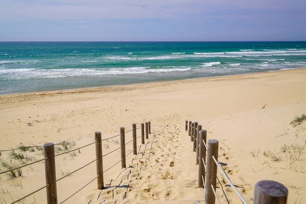 Cesta Duny Přístup Písečnou Pláž Jenny Beach Blízkosti Lege Cap — Stock fotografie