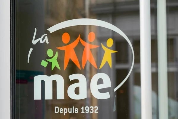 Bordeaux Aquitaine Frankrig 2020 Mae Tegn Logo Mutuelle Forsikring Education - Stock-foto