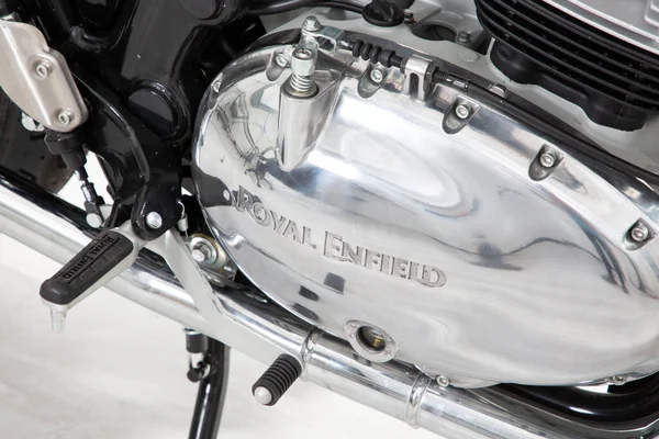 Bordeaux Aquitania Francia 2020 Dettaglio Motore Royal Enfield Moto Epoca — Foto Stock